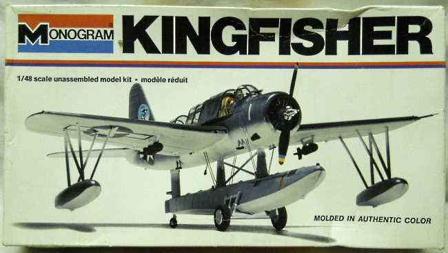 Monogram 1/48 OS2U Kingfisher - RAF / US Navy WWII / Pre-War Yellow Wing Markings - Land Or Seaplane Versions, 5304 plastic model kit